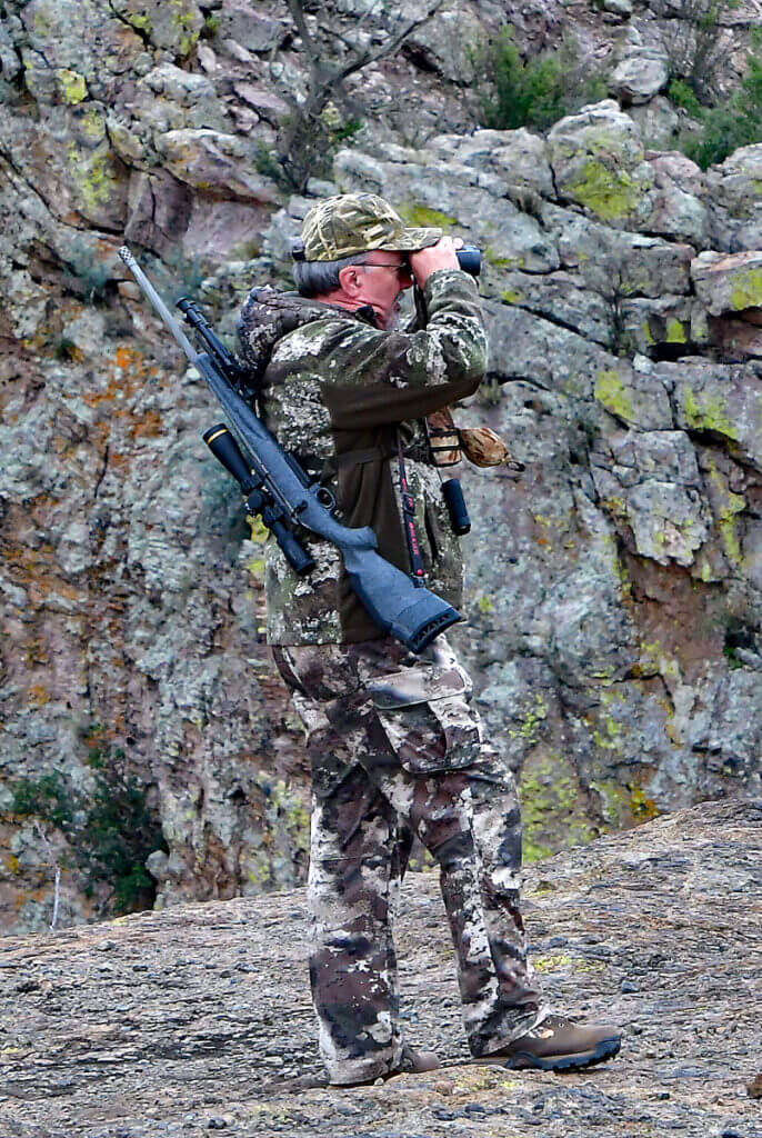 Author hunting with Ruger American Gen 2 rifle in west Texas.