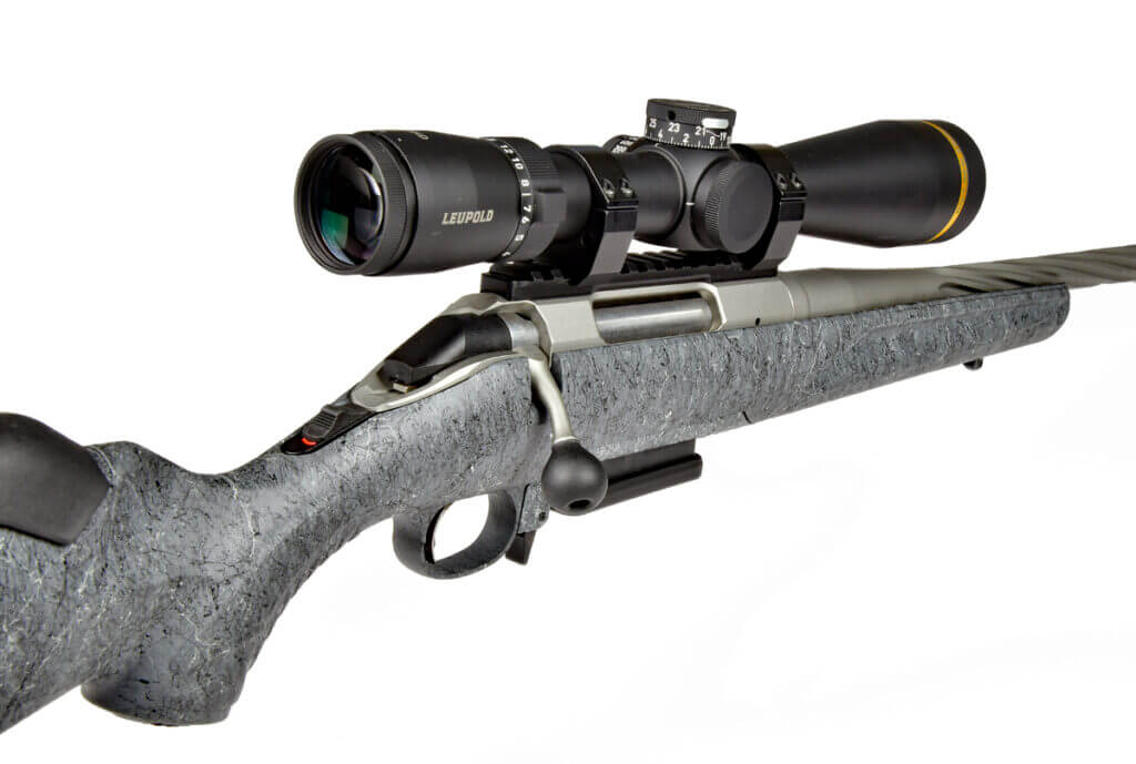 Rifle with Leupold VX-5HD scope.