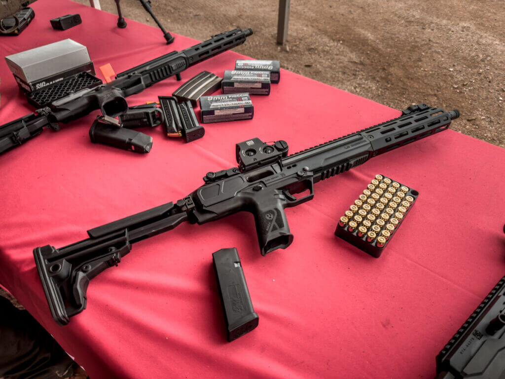 A Ruger LC Carbine in 45 Auto.  