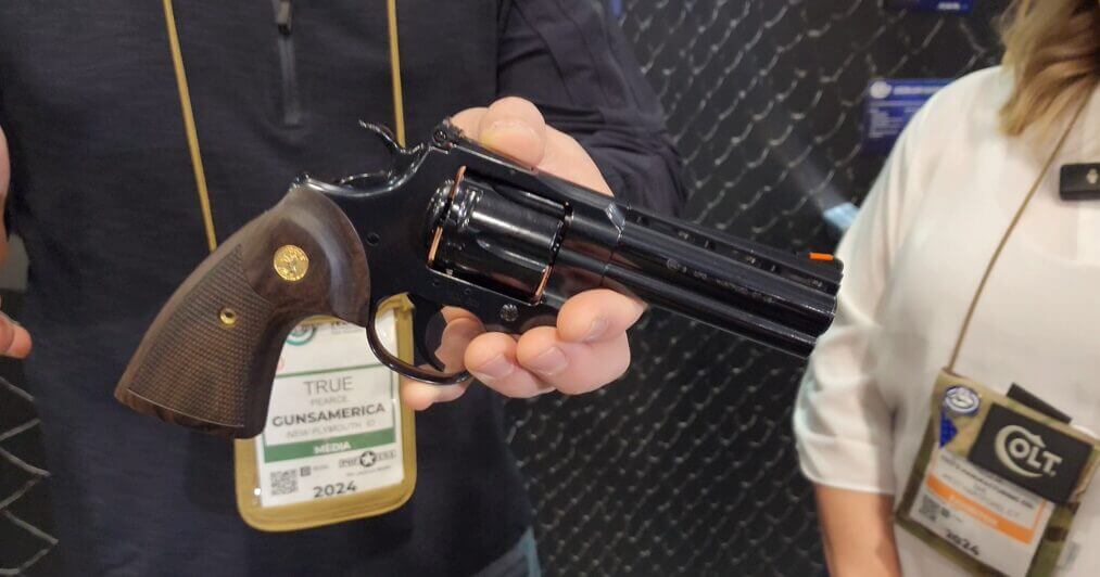 A Blued Colt Python.