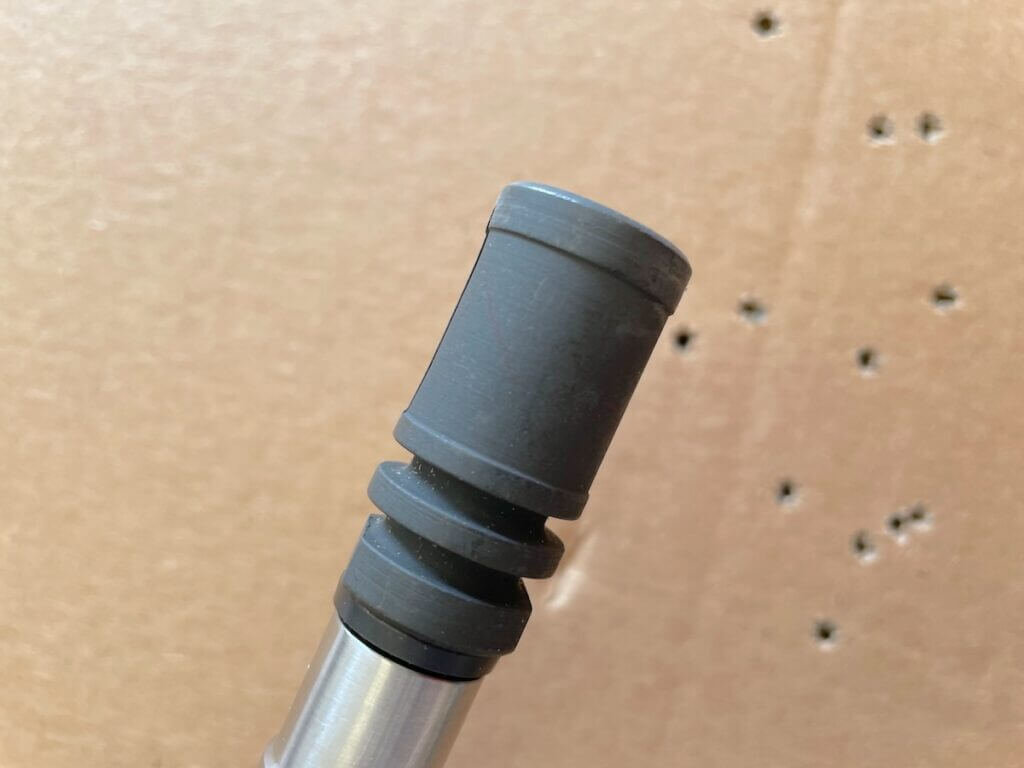 bottom of an M16A2 "birdcage" compensator