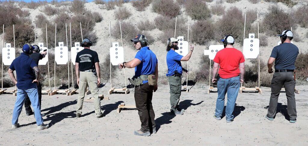 Shooters at a range