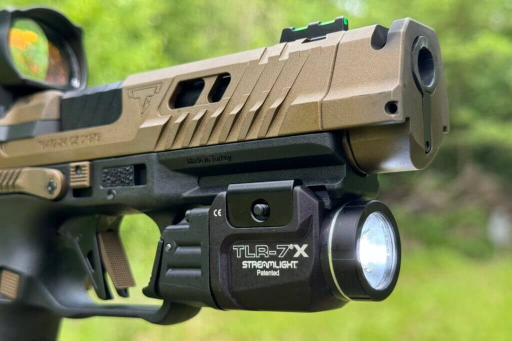 Streamlight TLR-7 X mounted to a pistol