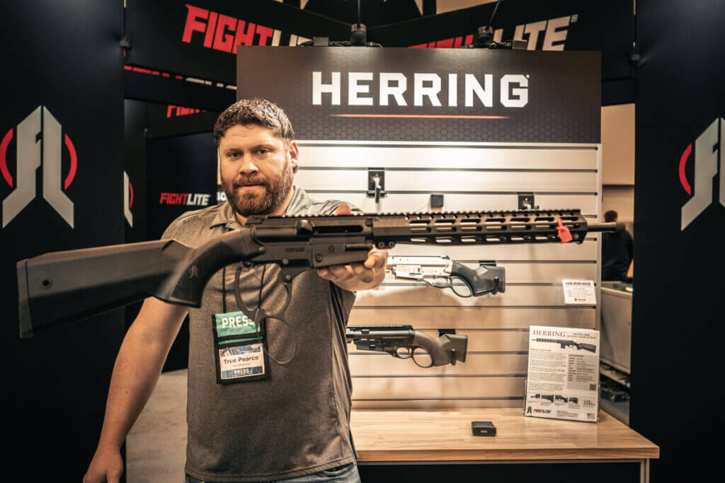 True Holding out the Herring Model 2024 Lever-Action AR. 