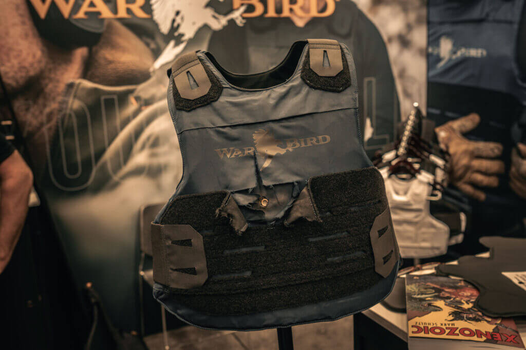 Warbird Body Armor with a 44 mag projectile in it. 