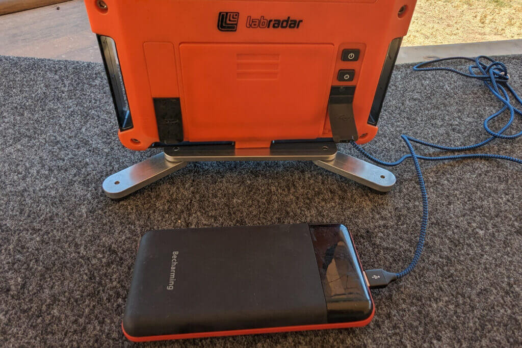 External battery pack for Labradar chronograph