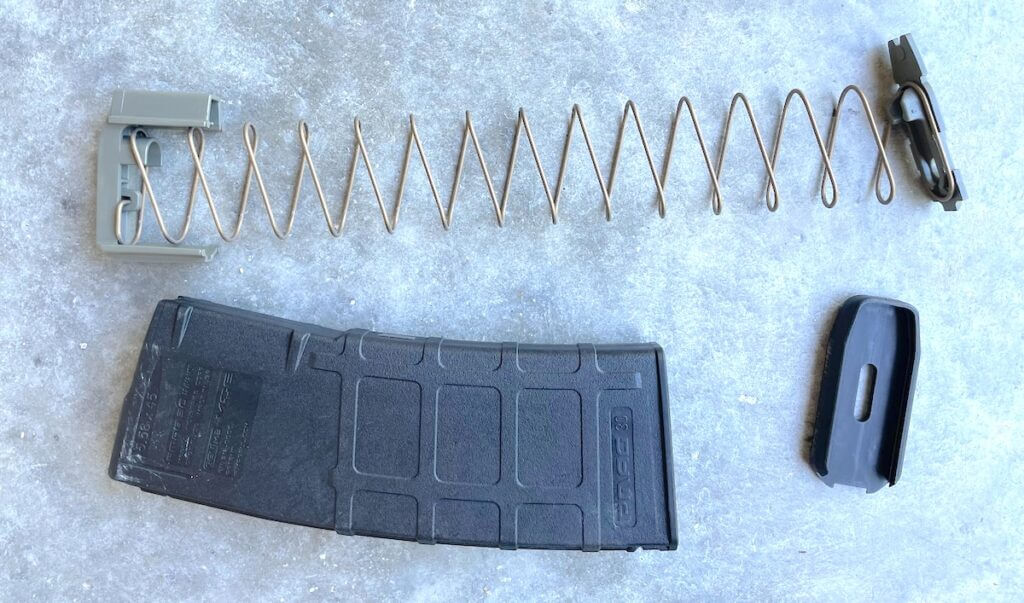 Magpul PMAG magazine disassembled