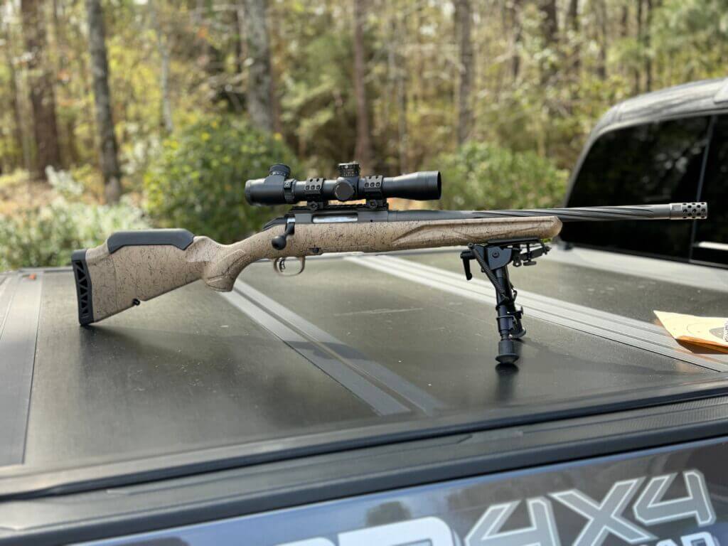 Ruger American II on the back of a truck