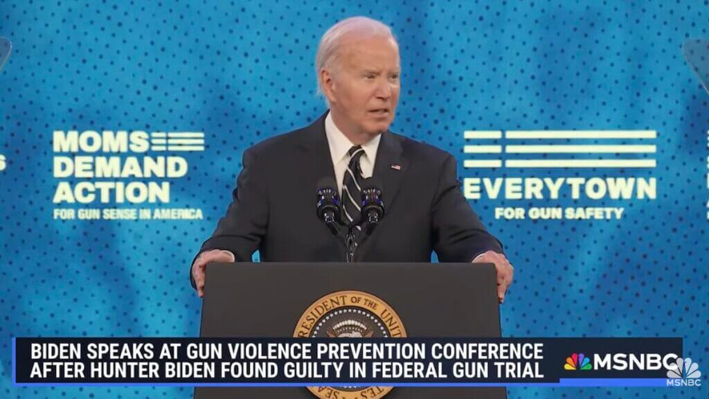 President Biden at the Everytown annual gun safety summit.