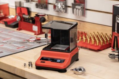 The Hornady Precision Lab Scale on a bench.