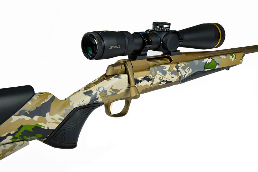 Browning rifle with Leupold VX-5HD riflescope.