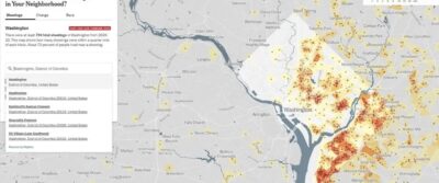 A a map of murders in D.C.