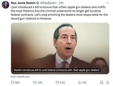 Jamie Raskin Tweet.