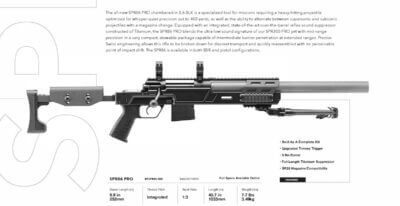 The spec sheet for the SPR86.