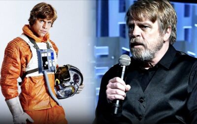 Two side-by-side photos of Mark Hamill, the actor who played Luke Skywalker.