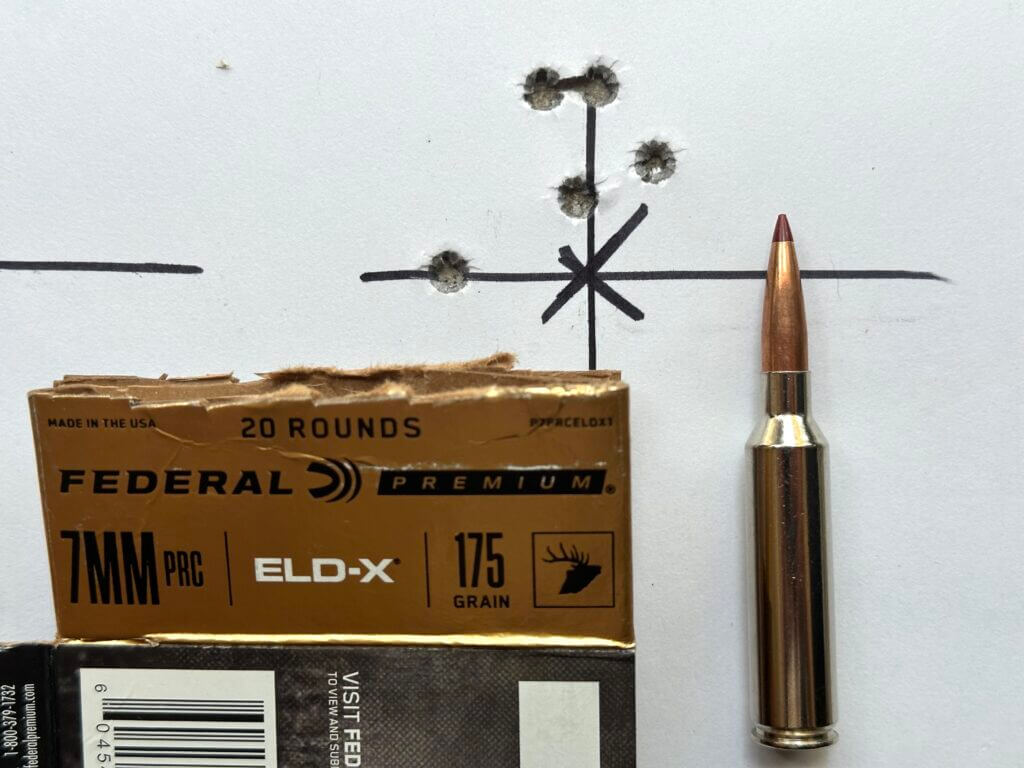 target from accuracy testing with Federal Premium ammo