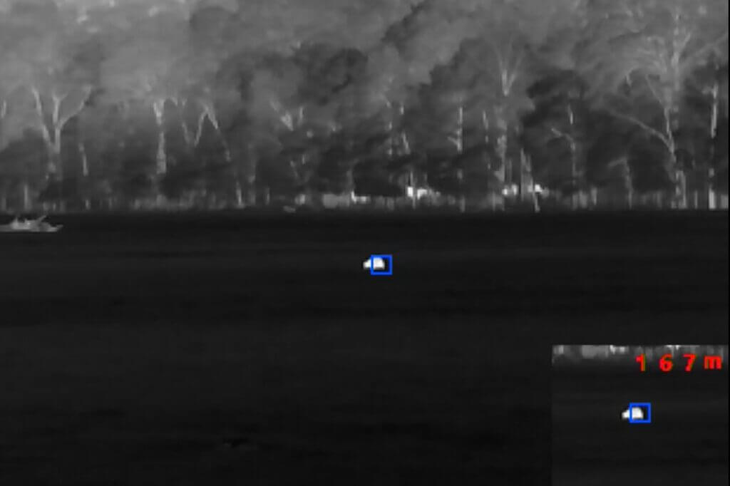 View of field through thermal