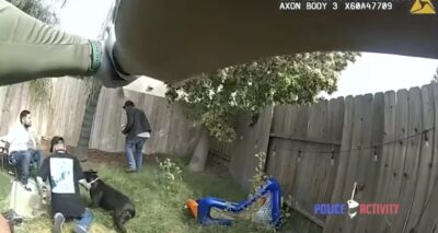 Bodycam footage of a police-involved shooting.
