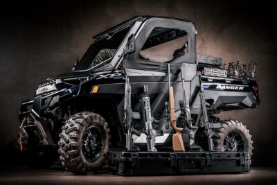 The Polaris Ranger XP 1000 with Springfield Armory firearms.