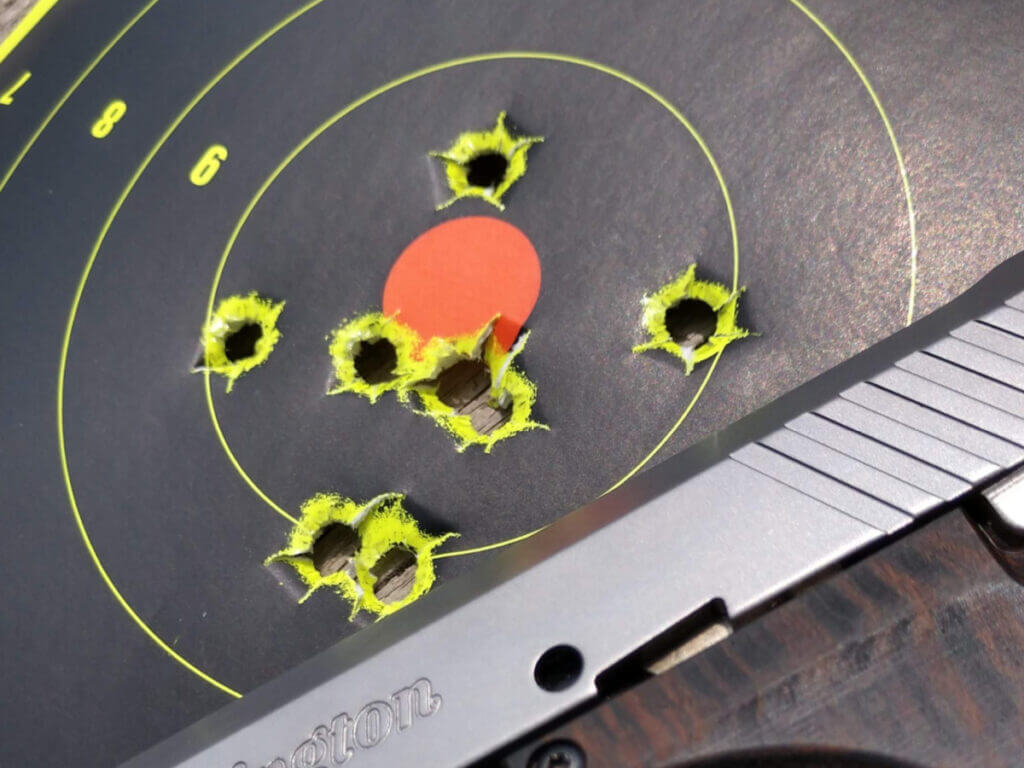 reactive target with holes in it