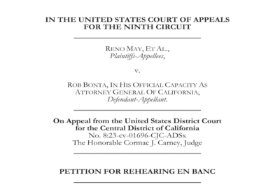 En Banc petition for May v. Bonta.