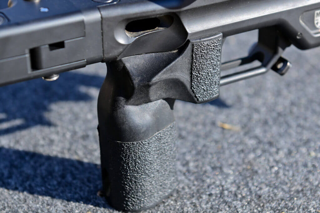 MPA vertical grip with thumbrest.