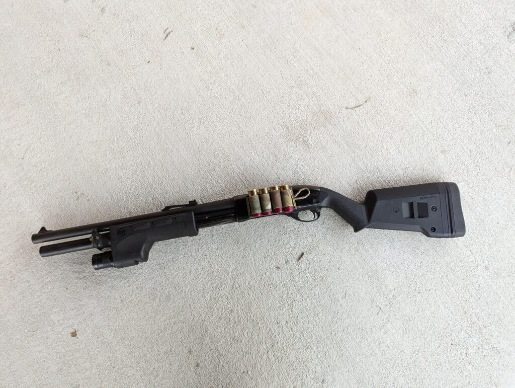 remington 870 with accessories