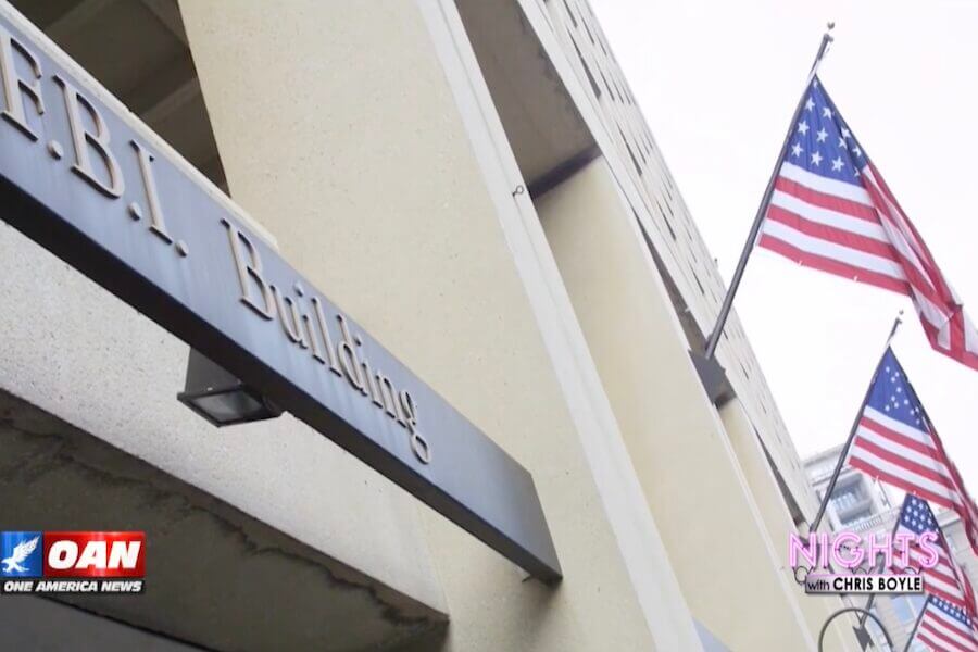 The front of the FBI building.