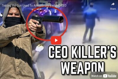 Cover photo for the video detailing the weapon used to kiill the CEO.