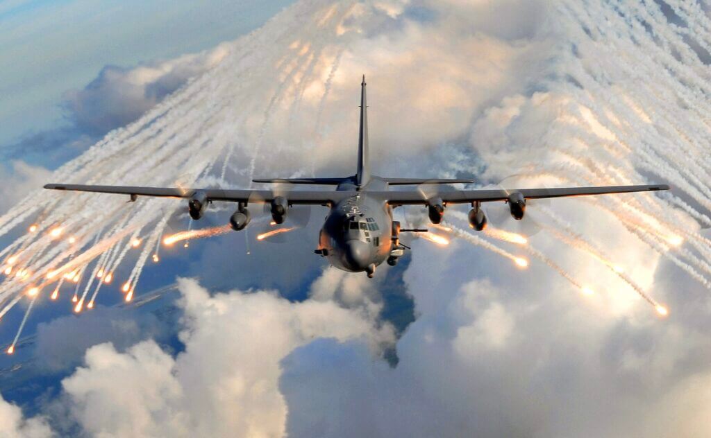 AC-130U Spectre gunship providing support in Panama invasion