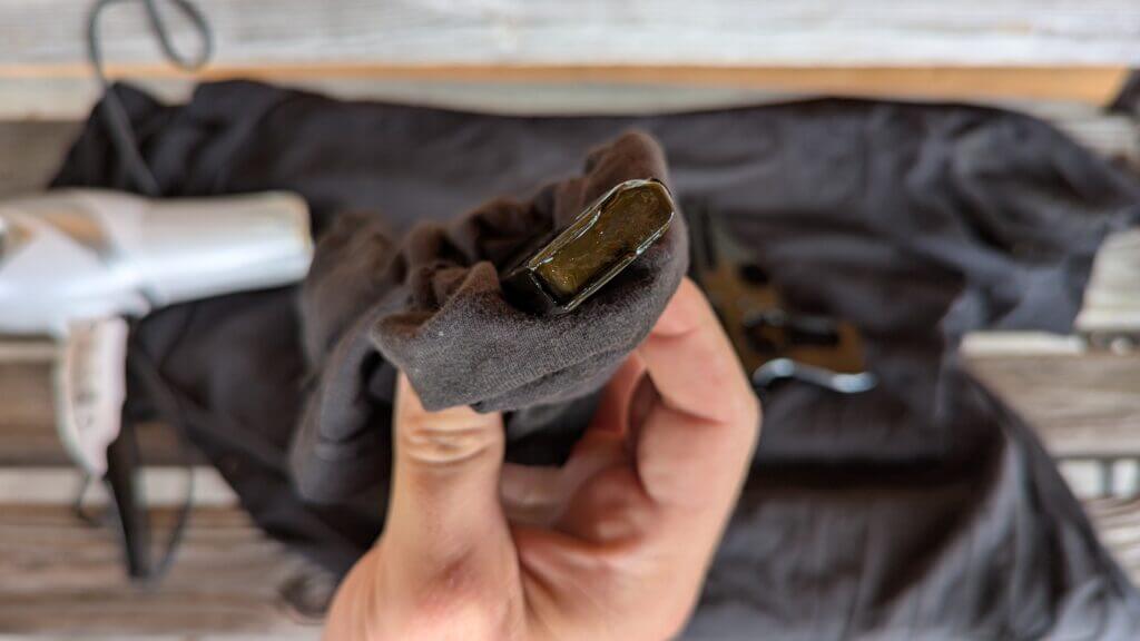 wiping off cosmoline