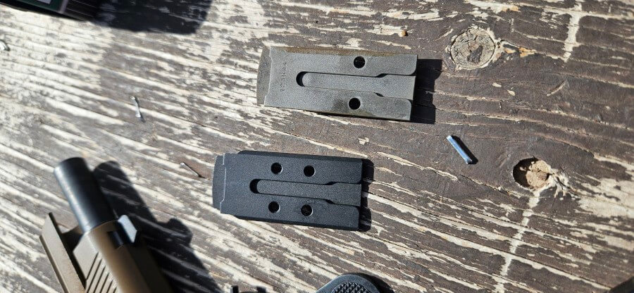 Underside of AOS mounting plate.