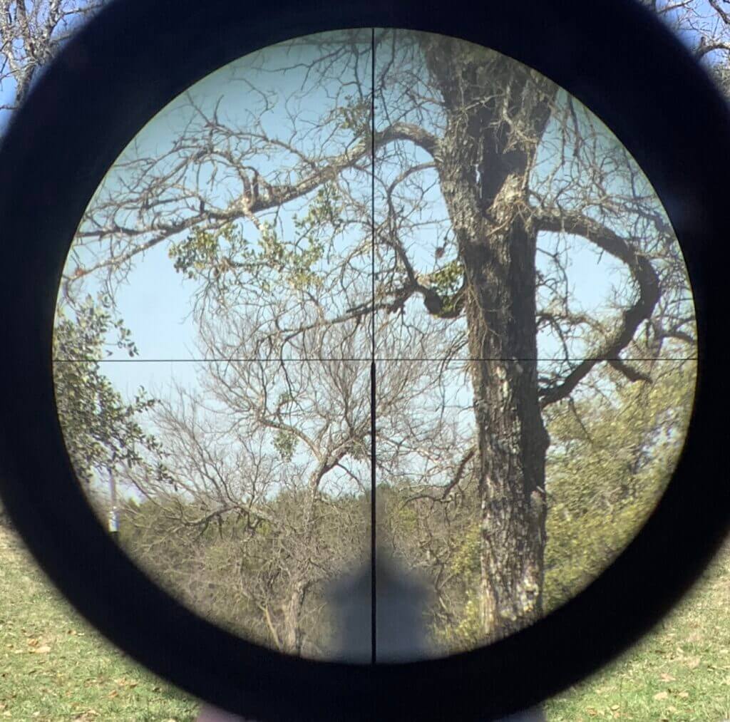looking through a scope