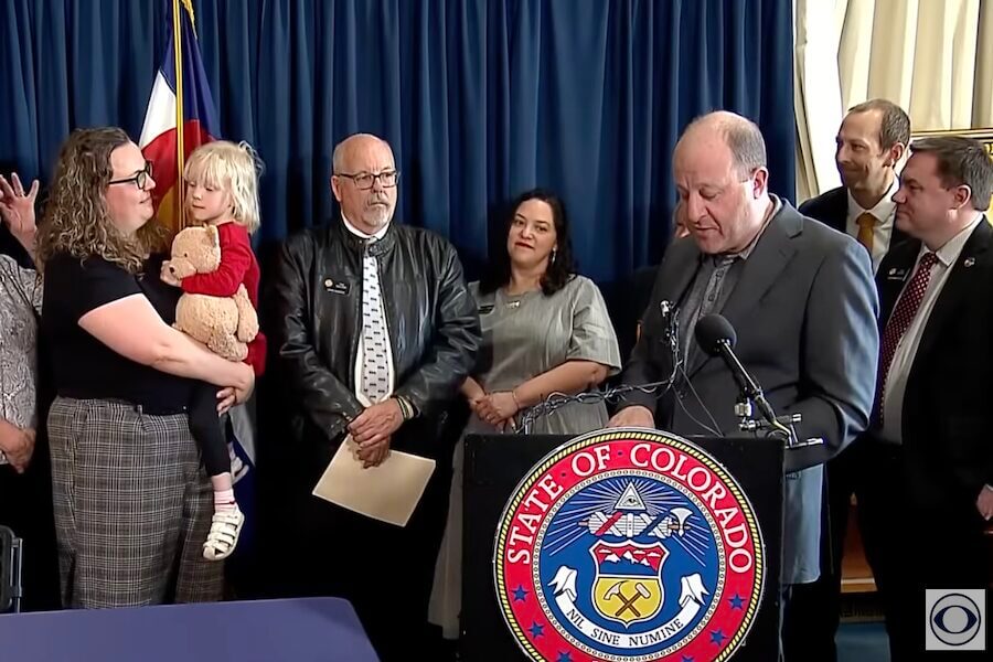 Colorado Gov. Polis at the signing ceremony.