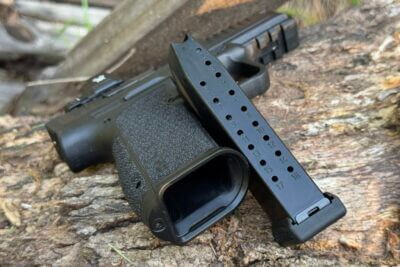 Flared magwell and 17-round magazine 