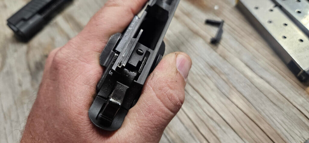 Low profile carry controls on the XCarry.