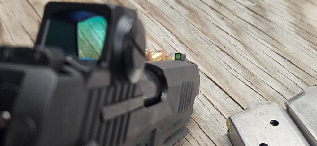 View of the 1911-XCarry Night Sights