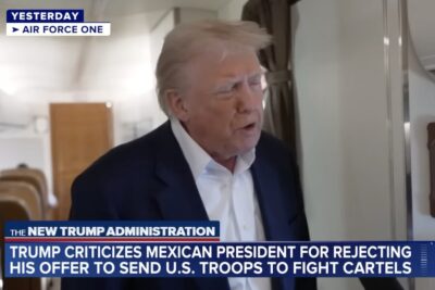 Donald Trump on Air Force One.