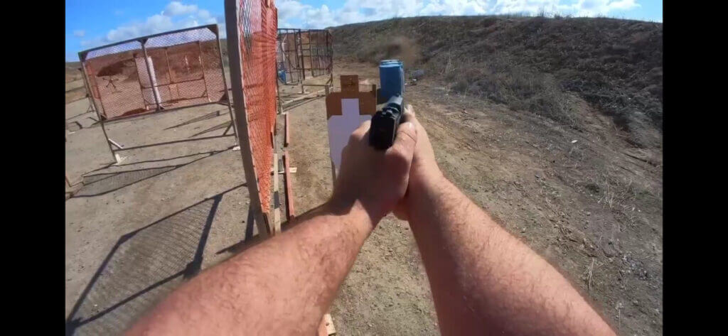 Shooter's view of the 1911-X in Match Action