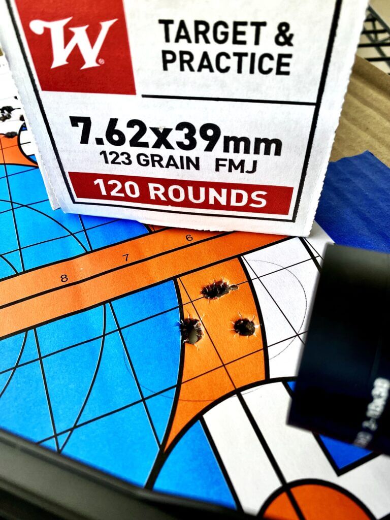 3 shot group on target