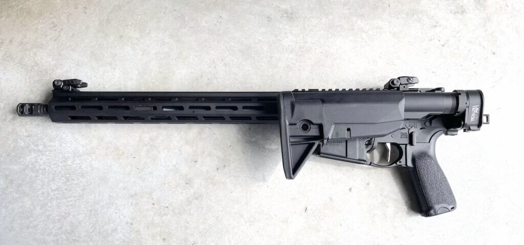 Law Tactical Folding Stock Adapter installed on a Springfield Armory Saint Victor rifle