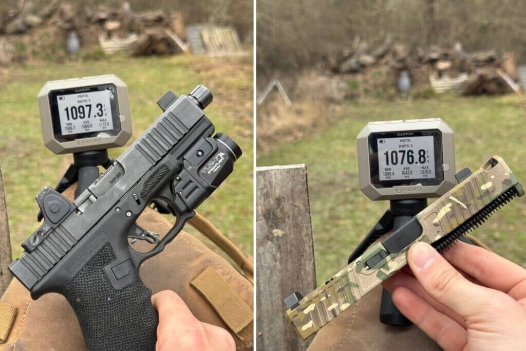 chronograph with two different pistols