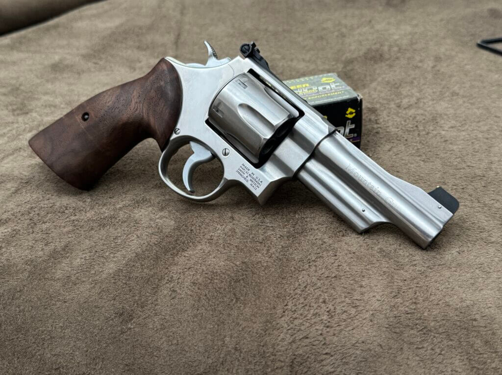 S&W 629 Mountain Gun right side with half lug ejector shroud and clean lines
