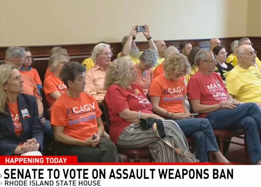 Gun control advocates show up in support of the ban.