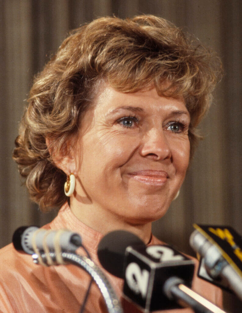 lady getting interviewed 