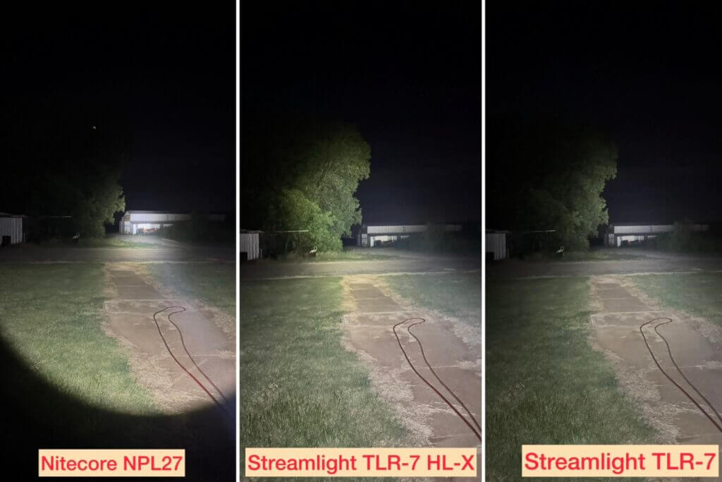 photo comparing pistol lights