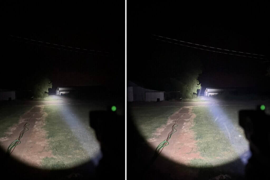 photos of the gun light at night