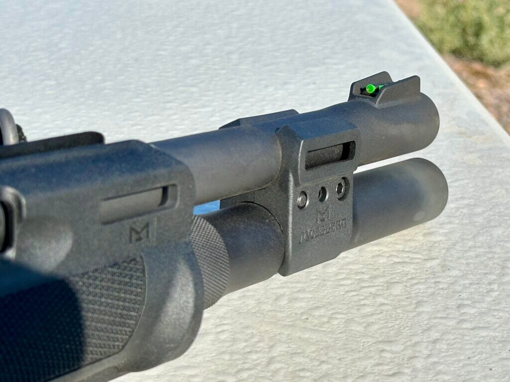 Closeup of the muzzle end of a 940 Pro Tactical SPX