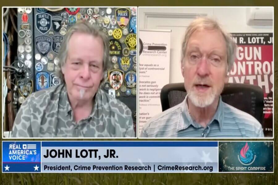Ted Nugent and John Lott discuss gun facts.