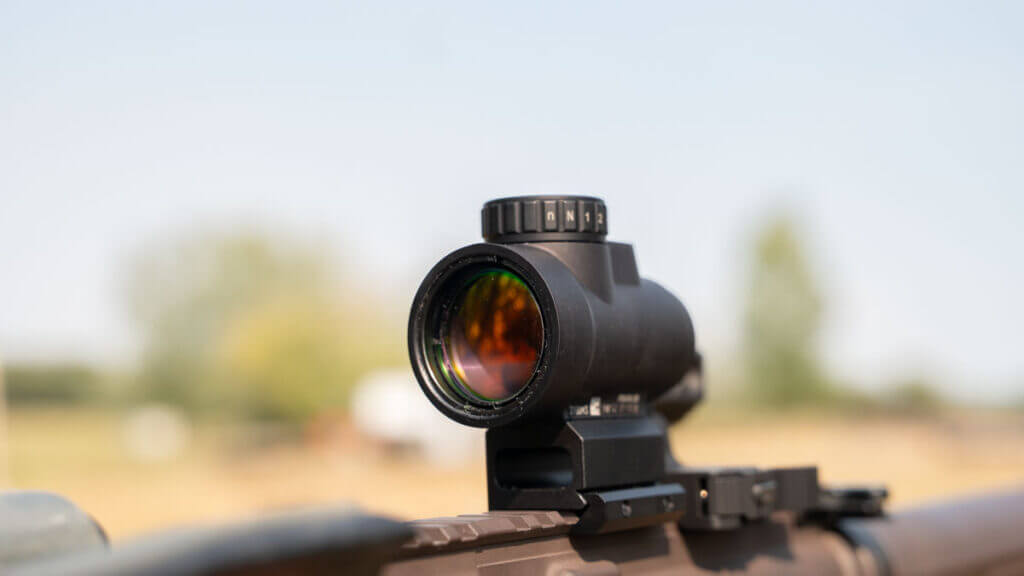 Trijicon MRO SD with 3x magnifier field ready on AR-15